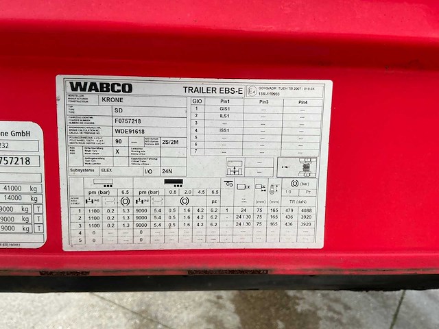 2017 krone sd oplegger - afbeelding 8 van  26