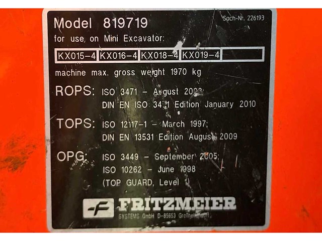 2017 kubota kx016-4g minigraafmachine - afbeelding 32 van  39