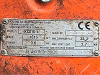 2017 kubota kx016-4g minigraafmachine - afbeelding 33 van  39