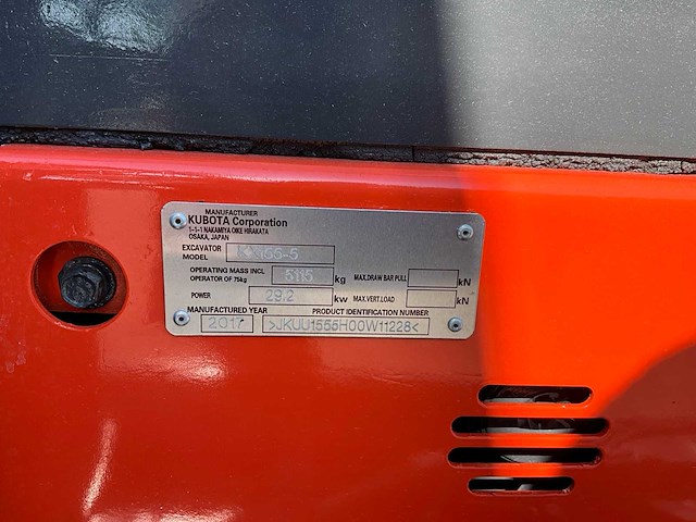 2017 kubota kx155-5 midigraafmachine - afbeelding 31 van  31