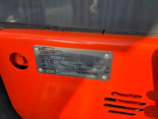 2017 kubota kx155-5 midigraver - afbeelding 24 van  30