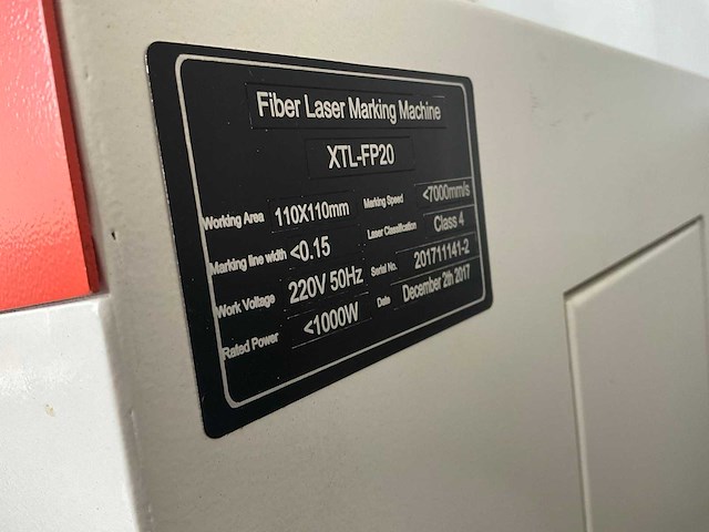 2017 lasergraaf xtl-fp20 lasergrafeermachine - afbeelding 5 van  20
