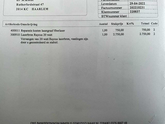 2017 lasergraaf xtl-fp20 lasergrafeermachine - afbeelding 11 van  20