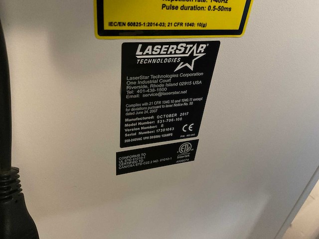 2017 laserstar 531-706-100 laser station - afbeelding 5 van  7