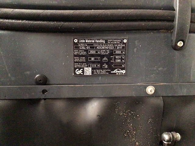2017 linde e35l-01 vorkheftruck - afbeelding 8 van  16