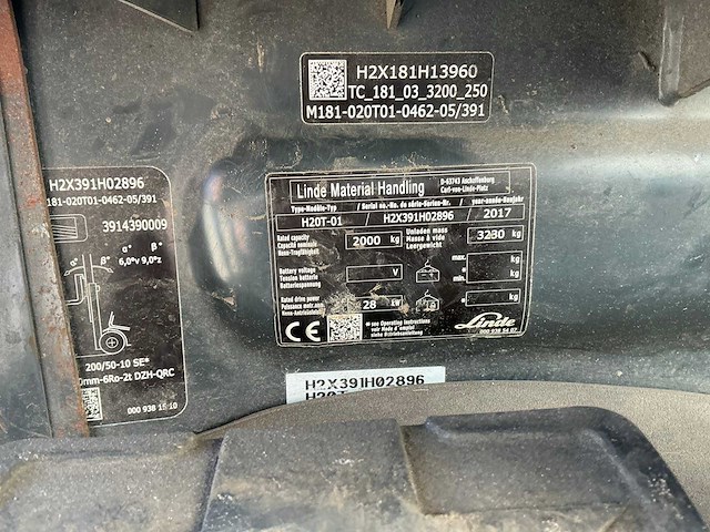 2017 linde h20t-01 vorkheftruck met ravas weeginrichting - afbeelding 3 van  18