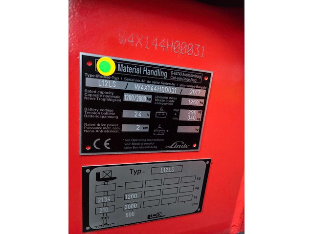 2017 linde l12ls meerijstapelaar - afbeelding 8 van  8