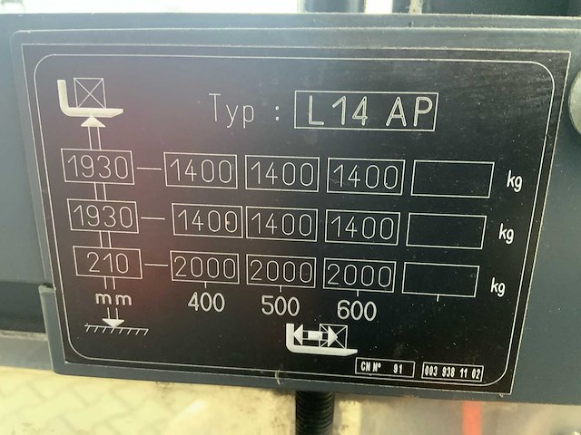 2017 linde l14 ap stapelaar - afbeelding 9 van  13