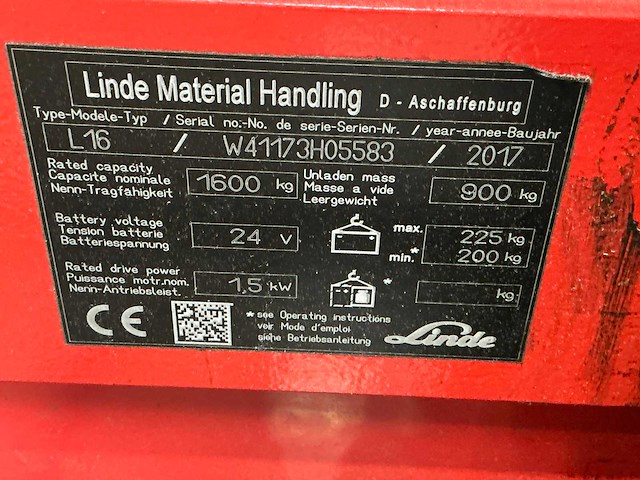 2017 linde l16 stapelaar - afbeelding 4 van  5