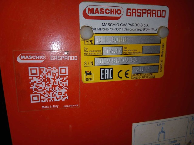 2017 machio gaspardo dm 3000 - zaaicombinatie - afbeelding 3 van  6