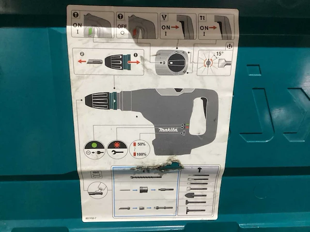 2017 makita hr 5212 c boor/breekhamer - afbeelding 3 van  3
