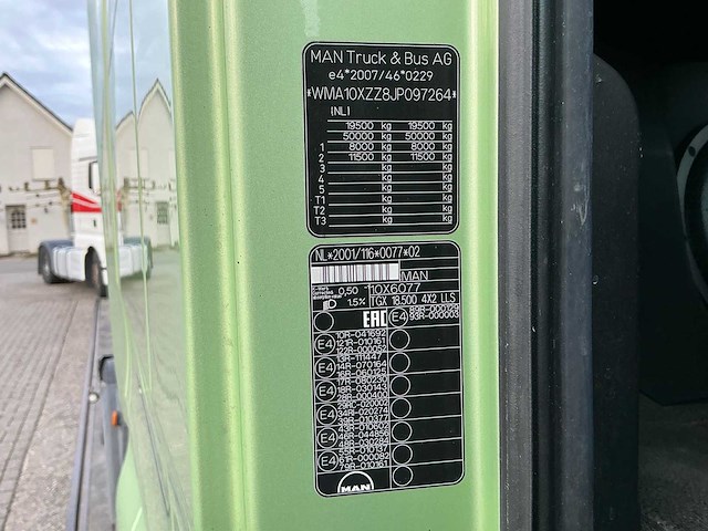 2017 man tgx 18.500 opleggertrekker - afbeelding 33 van  39