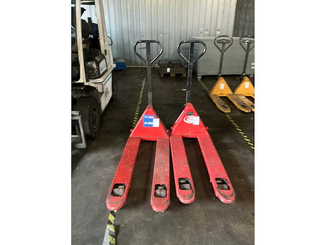 2017 manitou hand hydraulische palletwagen (2x) - afbeelding 3 van  6