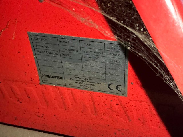 2017 manitou hand hydraulische palletwagen (2x) - afbeelding 5 van  6