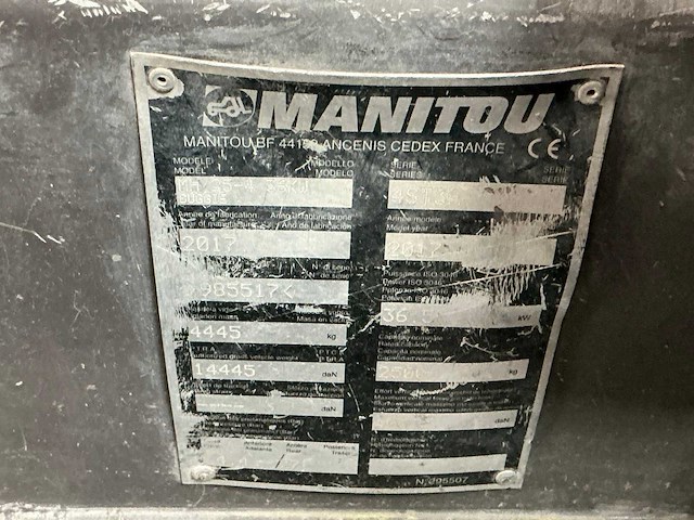 2017 manitou mh 25-4 t vorkheftruck - afbeelding 16 van  24