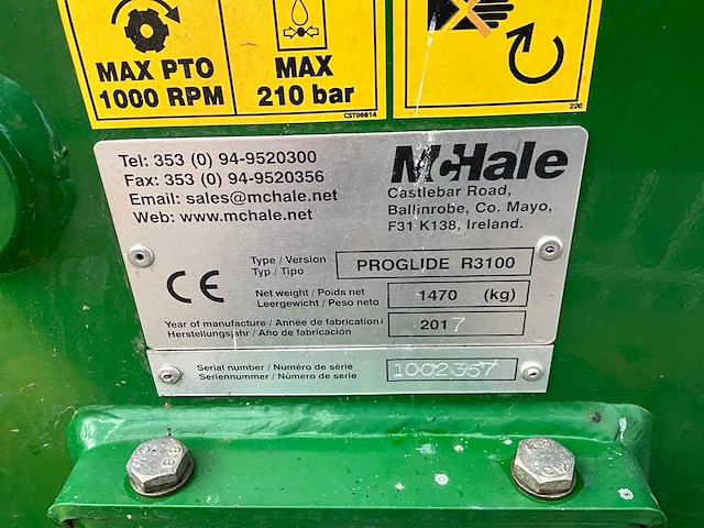 2017 mchale proglide r3100 maaimachine - afbeelding 8 van  8