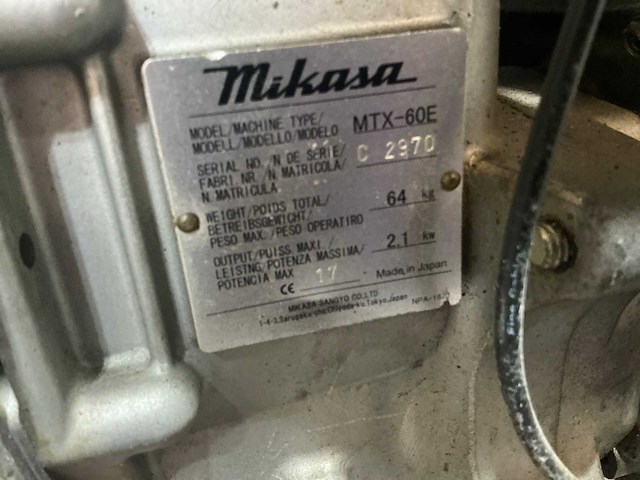 2017 mikasa mtx-60e trilstamper - afbeelding 3 van  3