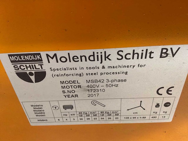 2017 molendijk schilt msb42 3-fase buigmachine - afbeelding 9 van  9