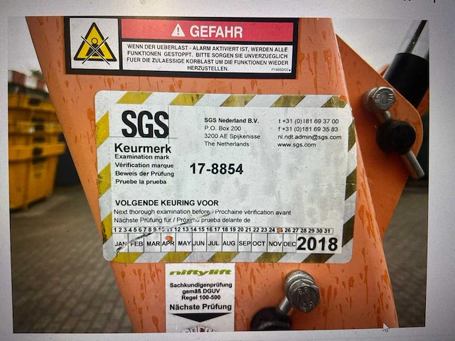 2017 niftylift hr12ne mk1b hoogwerker - afbeelding 2 van  15