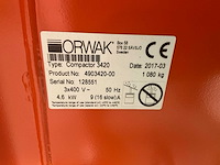 2017 orwak compactor 3420 verticale balenpers / afvalpers - afbeelding 3 van  11