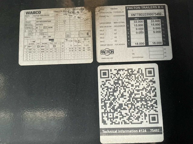 2017 pacton thd.233 oplegger - afbeelding 10 van  30