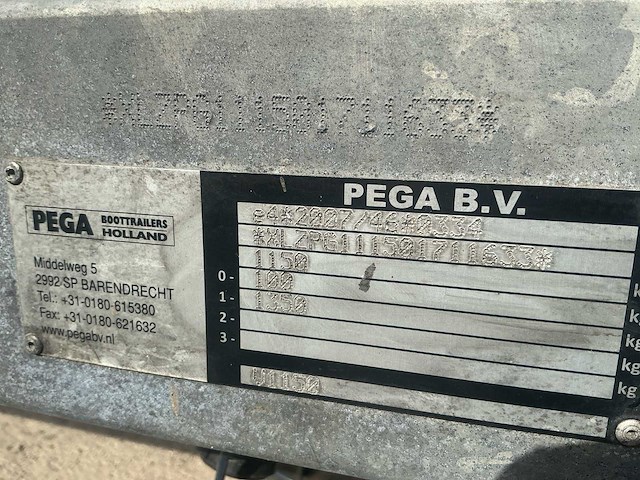 2017 pega 1150 z liner 1150 boot aanhangwagen 76-wr-ps - afbeelding 21 van  29