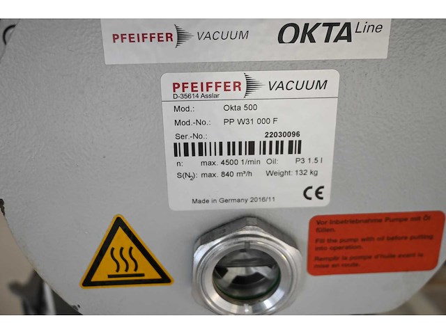 2017 pfeiffer duo line wd 400 mobiele vacuümpomp - afbeelding 5 van  6