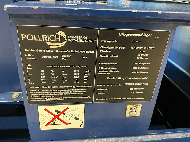 2017 pollrich vr50 s20 co uk 0900 rg 270 mmuo slakkenhuis ventilator - afbeelding 5 van  6