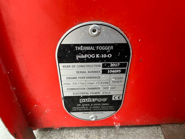 2017 pulsfog k-10-o vernevelaar - afbeelding 7 van  7