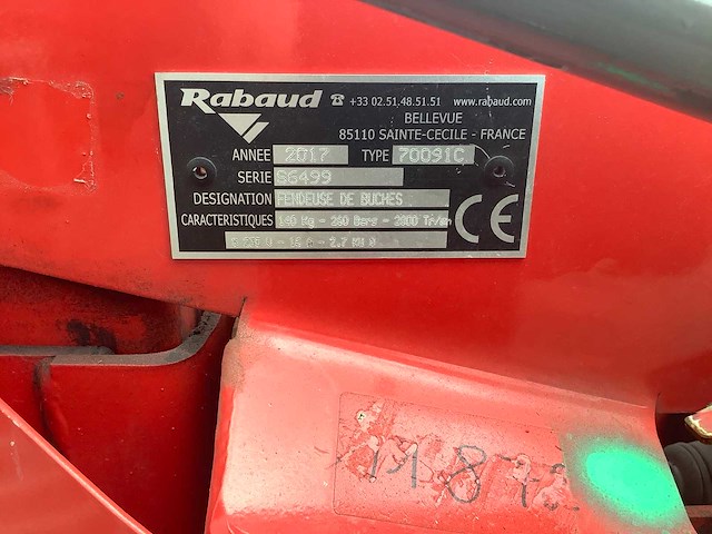 2017 rabaut 70091c kloofmachine - afbeelding 6 van  6