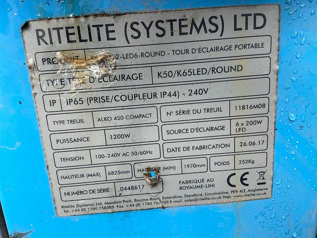 2017 ritel k50/k65 round bouwlamp - afbeelding 5 van  13