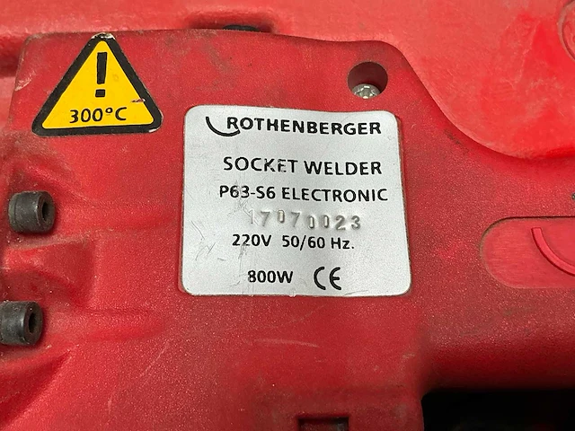 2017 rothenberger roweld p63-s6 kunsstoflasapparaat 20-63mm - afbeelding 6 van  7