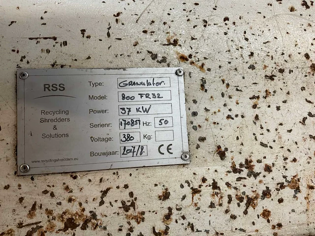 2017 rss 800 fr32 maalmolen/granulator - afbeelding 3 van  11