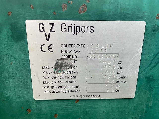 2017 s903d hydraulische sorteergrijper - afbeelding 8 van  9