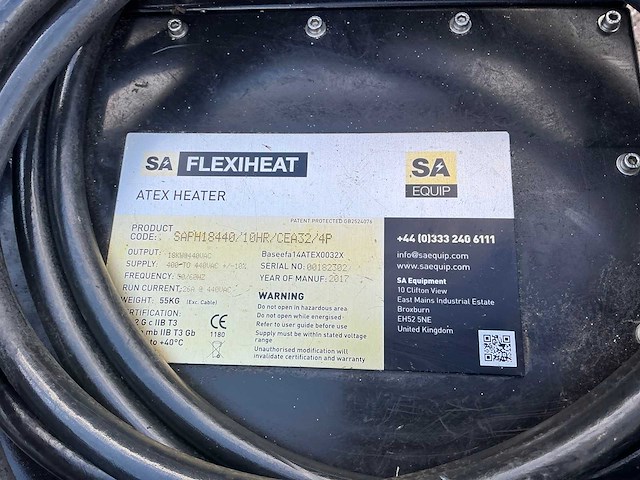2017 sa flexiheat atex heater heater - afbeelding 9 van  9