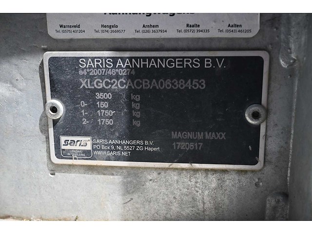 2017 saris - c3500 - machine transporter - afbeelding 2 van  11