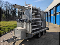2017 saris c2000 steiger aanhangwagen met 2 complete steigers - afbeelding 1 van  35