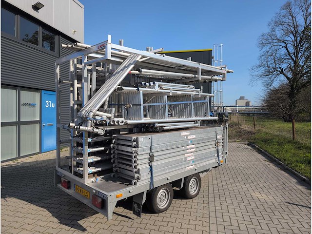 2017 saris c2000 steiger aanhangwagen met 2 complete steigers - afbeelding 9 van  22