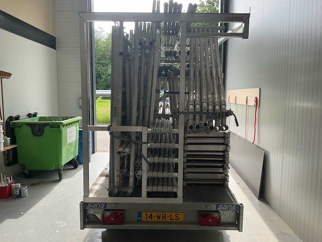 2017 saris c2000 steiger aanhangwagen met 2 complete steigers - afbeelding 22 van  22