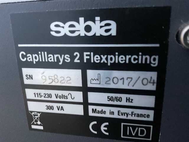 2017 sebia capillarys 2 flex piercing analytische apparaat - afbeelding 8 van  8