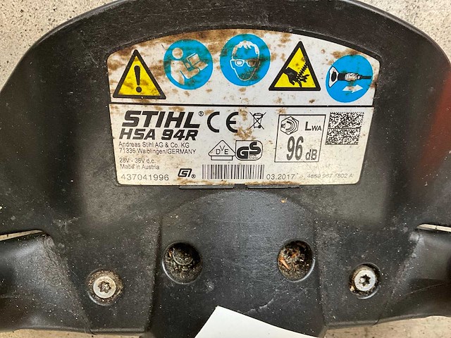 2017 stihl hsa 94r heggenschaar - afbeelding 8 van  8