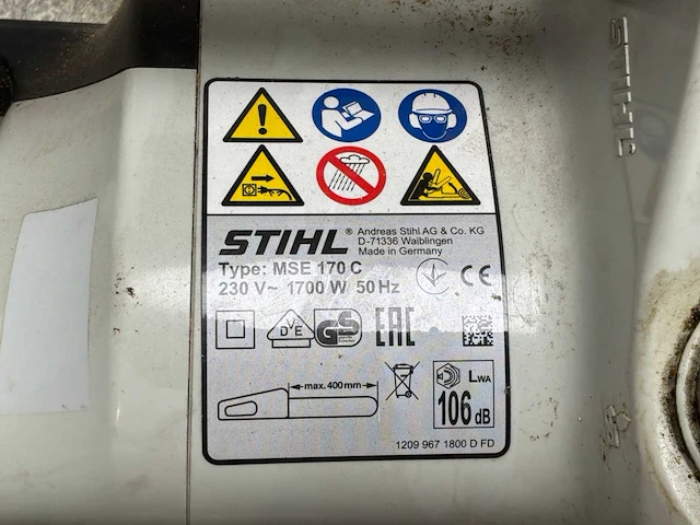 2017 stihl mse 170 c-q kettingzaag - 35cm - afbeelding 5 van  6