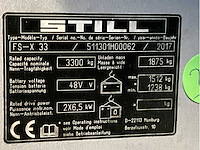2017 still fs-x33 opzit elektrische special palletwagen - afbeelding 10 van  18