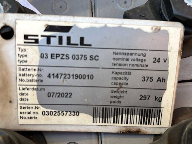 2017 still sf20 elektrische palletwagen - afbeelding 7 van  8