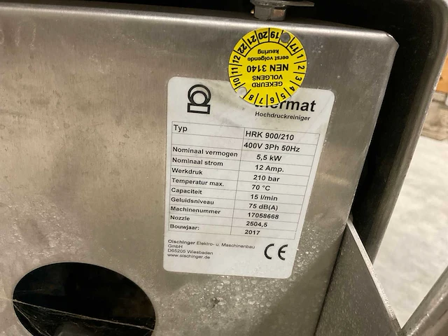 2017 thermat hrk900/210 hogedrukreiniger - afbeelding 4 van  4