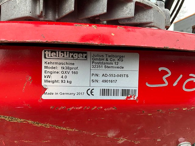 2017 tielbürger tk38prof veegmachine - afbeelding 6 van  13