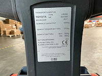 2017 toyota lpe250 elektrische meerijpalletwagen - afbeelding 8 van  11