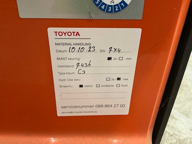 2017 toyota lwe160 elektrische palletwagen - afbeelding 4 van  14