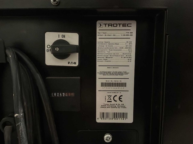 2017 trotec ttk 400 condensatiedroger / bouwdroger - afbeelding 4 van  6
