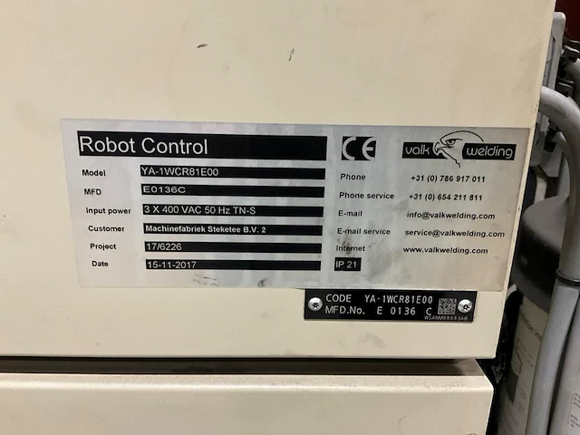 2017 valk welding panasonic h3100 lasrobot installatie - afbeelding 13 van  20
